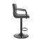 Armen Living Laurant Adjustable Height Gray Faux Leather Swivel Bar Stool LCLABABLGR - alternate 3